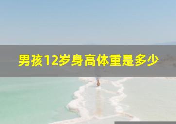 男孩12岁身高体重是多少