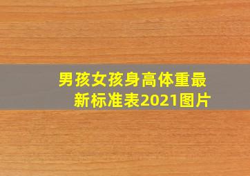 男孩女孩身高体重最新标准表2021图片