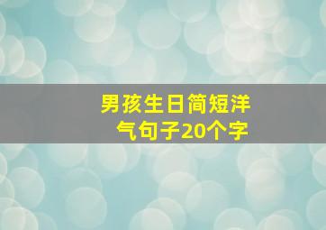 男孩生日简短洋气句子20个字