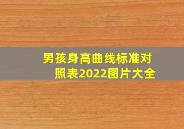 男孩身高曲线标准对照表2022图片大全