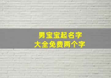 男宝宝起名字大全免费两个字