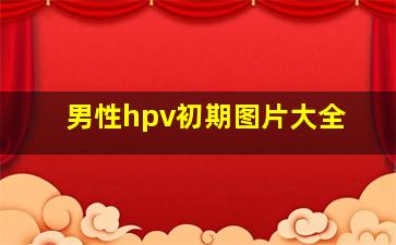 男性hpv初期图片大全