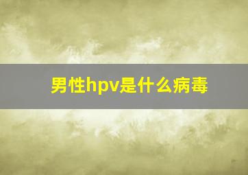 男性hpv是什么病毒