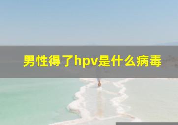 男性得了hpv是什么病毒