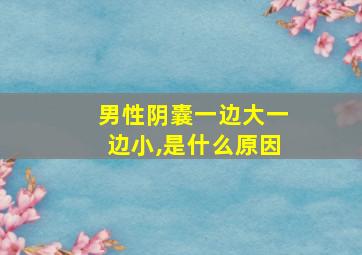 男性阴囊一边大一边小,是什么原因