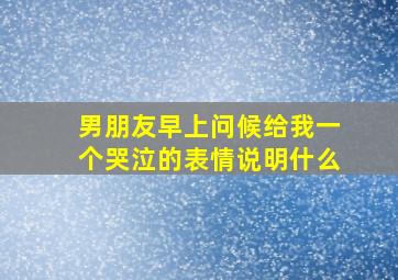 男朋友早上问候给我一个哭泣的表情说明什么