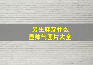 男生胖穿什么显帅气图片大全