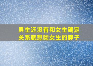 男生还没有和女生确定关系就想吻女生的脖子