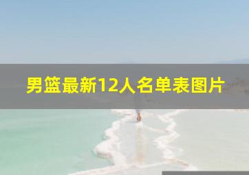 男篮最新12人名单表图片