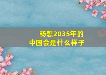 畅想2035年的中国会是什么样子