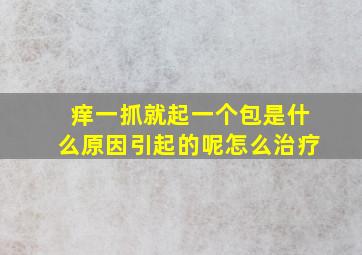 痒一抓就起一个包是什么原因引起的呢怎么治疗