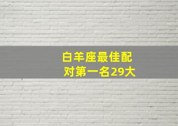 白羊座最佳配对第一名29大