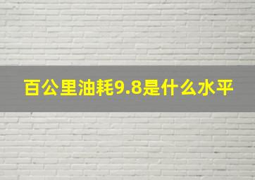 百公里油耗9.8是什么水平