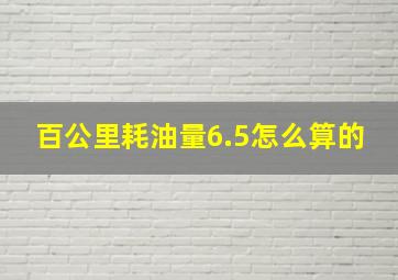 百公里耗油量6.5怎么算的