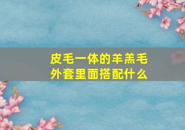 皮毛一体的羊羔毛外套里面搭配什么