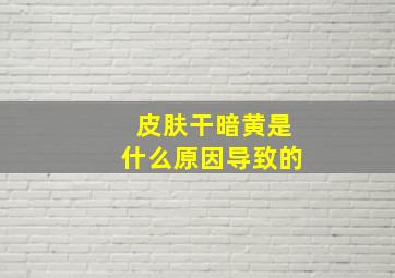 皮肤干暗黄是什么原因导致的