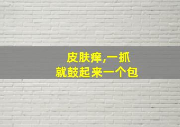 皮肤痒,一抓就鼓起来一个包