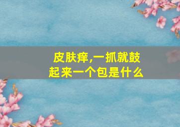 皮肤痒,一抓就鼓起来一个包是什么