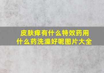 皮肤痒有什么特效药用什么药洗澡好呢图片大全