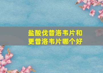 盐酸伐昔洛韦片和更昔洛韦片哪个好