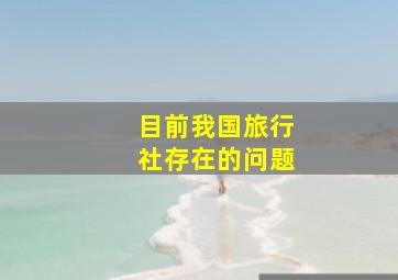 目前我国旅行社存在的问题