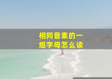 相同音素的一组字母怎么读