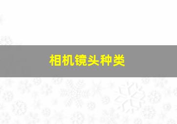 相机镜头种类