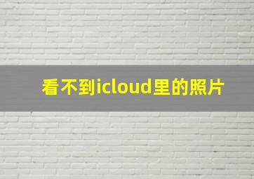 看不到icloud里的照片