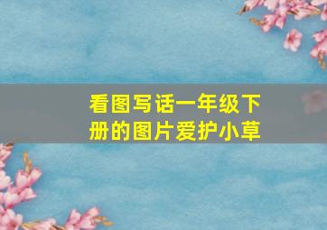 看图写话一年级下册的图片爱护小草