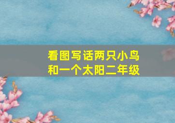 看图写话两只小鸟和一个太阳二年级