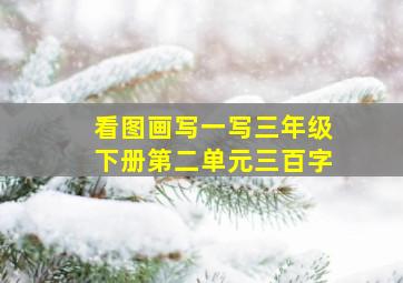 看图画写一写三年级下册第二单元三百字