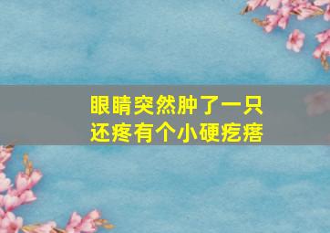 眼睛突然肿了一只还疼有个小硬疙瘩