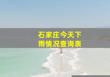 石家庄今天下雨情况查询表