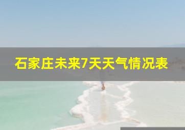 石家庄未来7天天气情况表