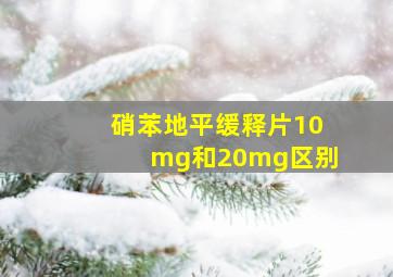 硝苯地平缓释片10mg和20mg区别