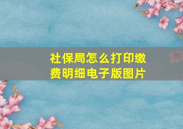 社保局怎么打印缴费明细电子版图片