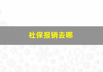 社保报销去哪