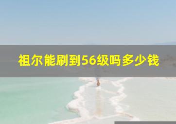 祖尔能刷到56级吗多少钱