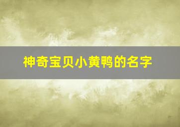 神奇宝贝小黄鸭的名字