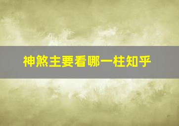 神煞主要看哪一柱知乎