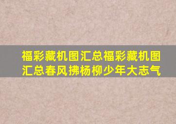 福彩藏机图汇总福彩藏机图汇总春风拂杨柳少年大志气