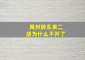 禹州胖东来二店为什么不开了