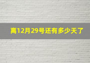 离12月29号还有多少天了