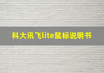 科大讯飞lite鼠标说明书