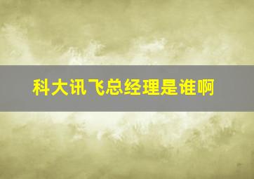 科大讯飞总经理是谁啊