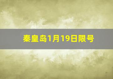 秦皇岛1月19日限号