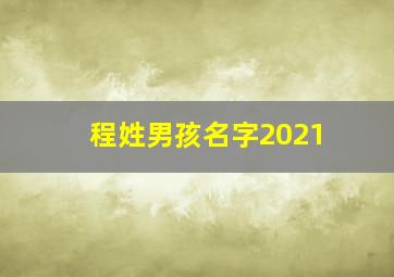 程姓男孩名字2021