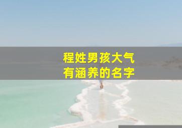 程姓男孩大气有涵养的名字