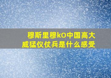 穆斯里穆kO中国高大威猛仪仗兵是什么感受