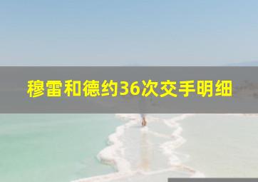 穆雷和德约36次交手明细